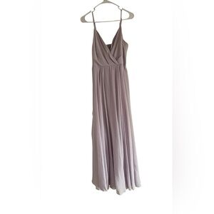 Lulus Purple Lavender Chiffon Maxi Dress – Size L (Formal/Bridesmaid)